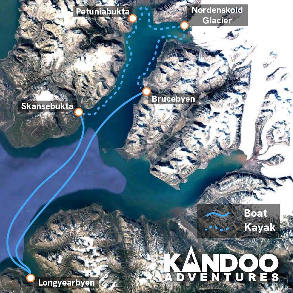 Arctic Fjord Kayak Adventure map