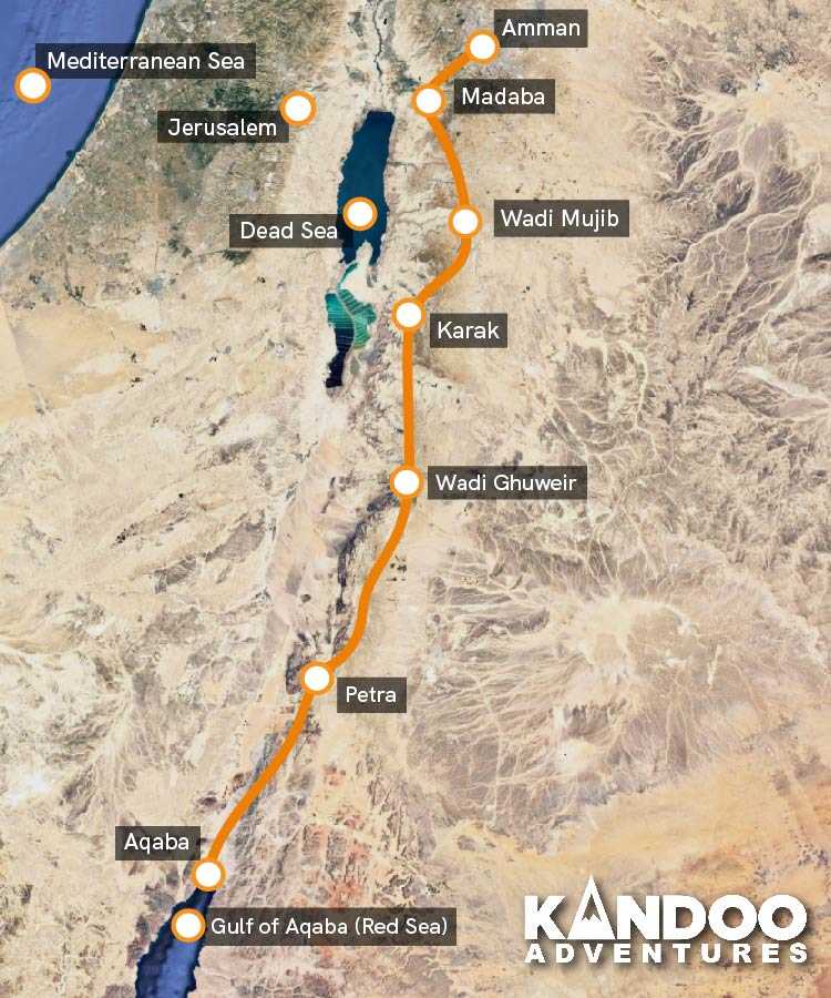 Canyons of Jordan Route Map