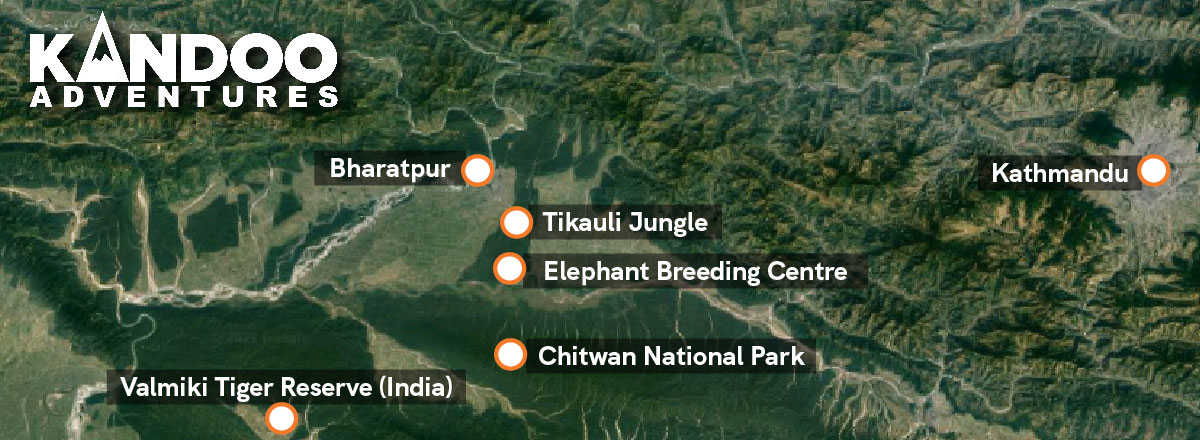 Chitwan Safari Extension Map