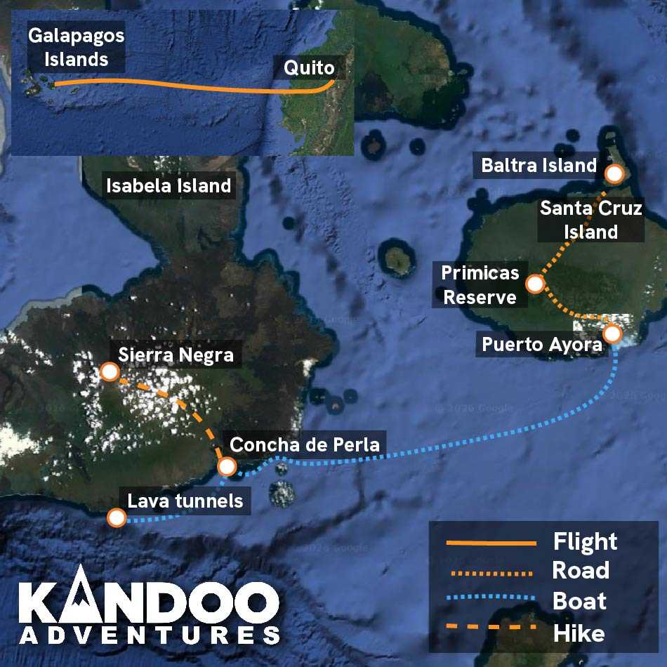Galapagos Adventure extension map