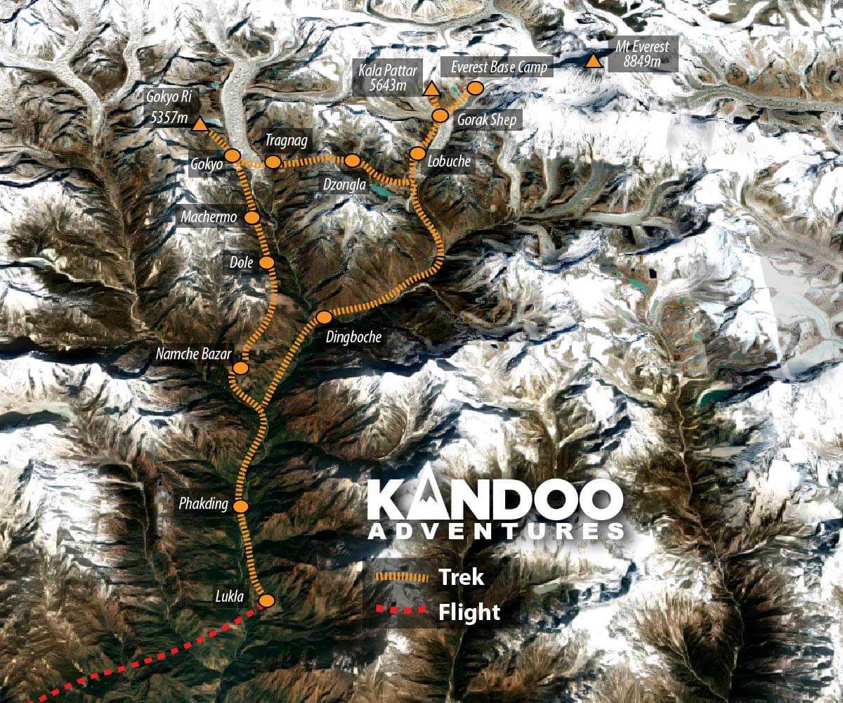 Gokyo Lakes Route Map
