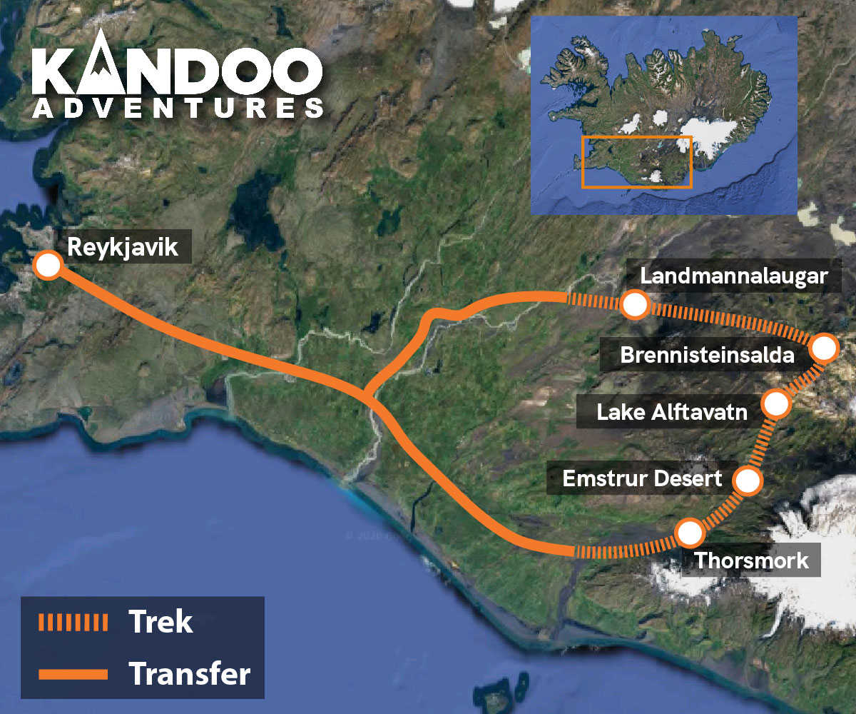 Laugavegur trail clearance map