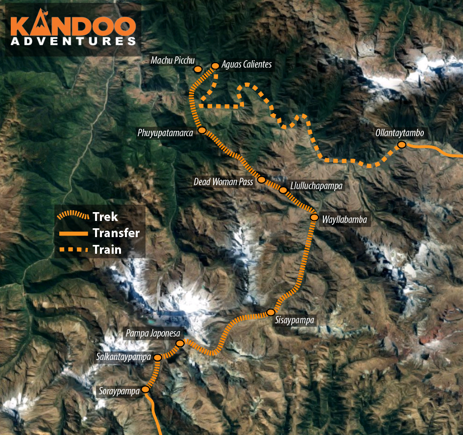 inca trail google map