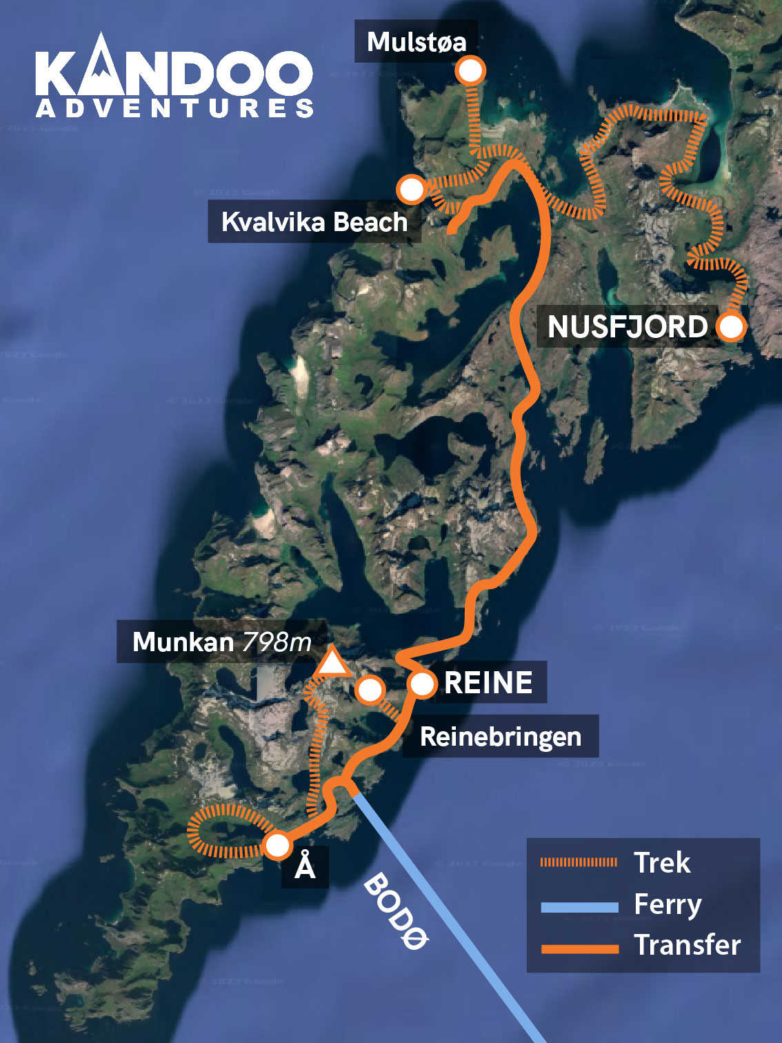 Norway Summits of Lofoten Route Map