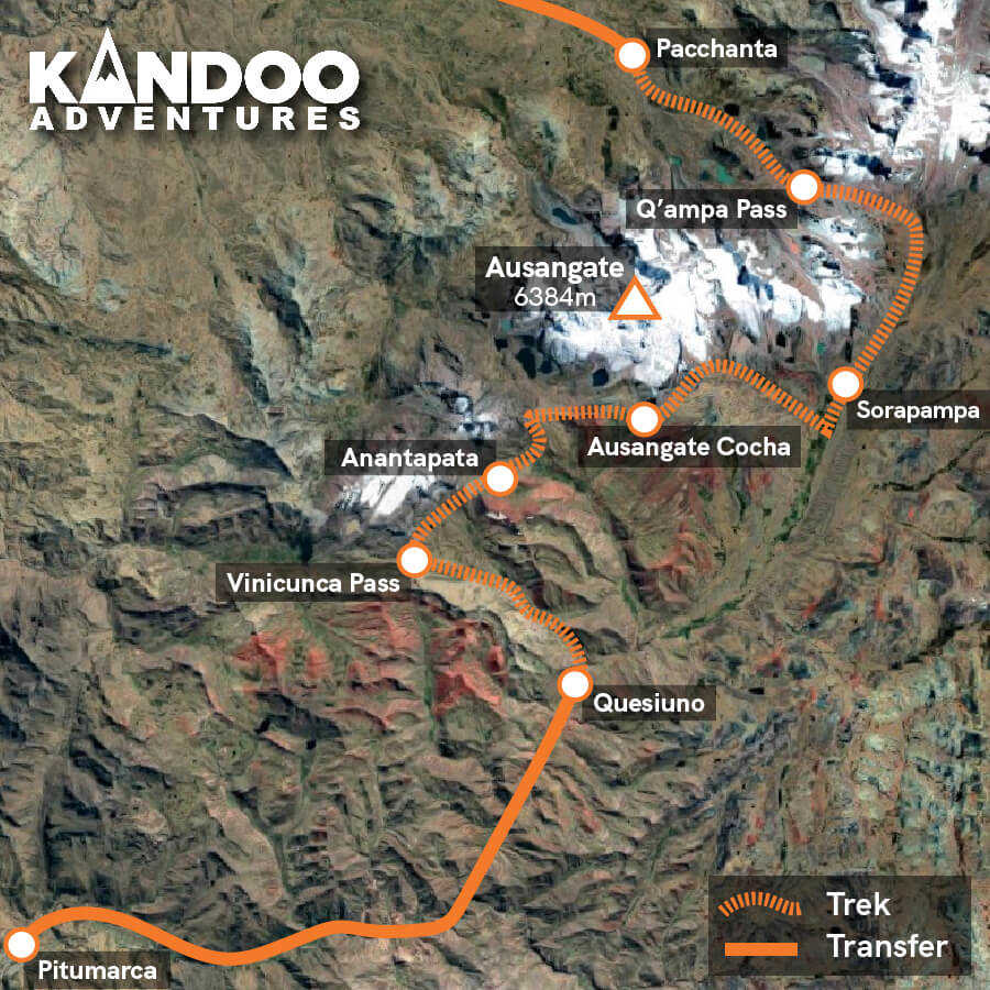 Peru - Ausangate Route Map
