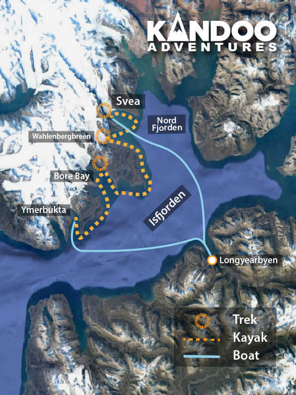 Spitsbergen Five Glaciers Map