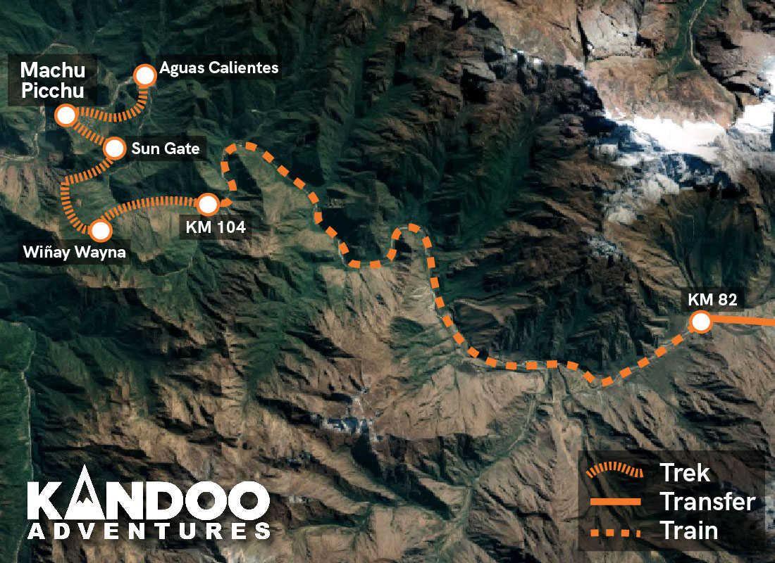 The Short Inca Trail Route Map