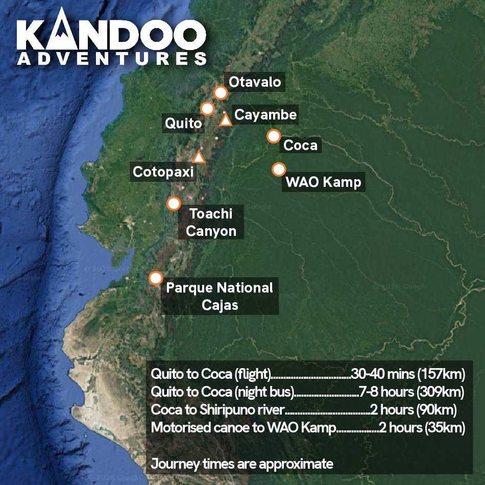 Yasuni and Waorani extension map