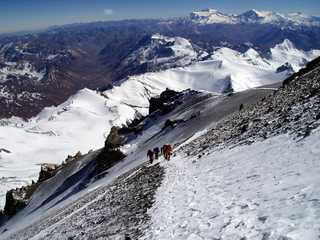 Climbers on Aconcagua