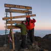 Hikers at the summit of Kilimanjaro