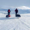 Hiking with a pulka in Svalbard