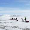 Raid on skis in Spitsbergen