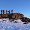 Trekkers getting closer to the Uhuru peak