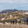Trekkers in the Landmannalaugar region