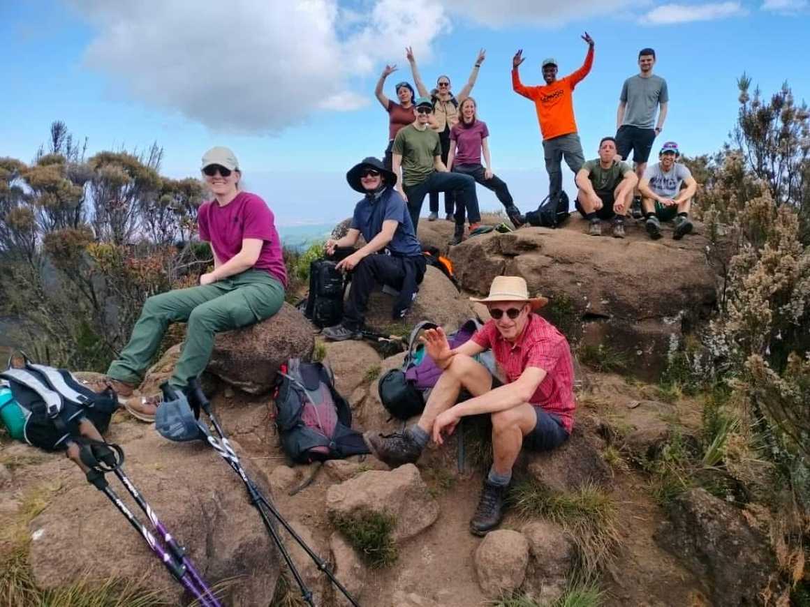 A well earned break whilst climbing Kilimanjaro