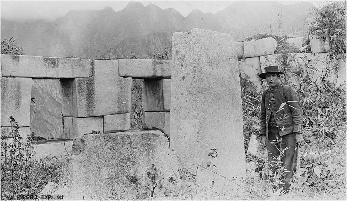 Agustín Lizárraga signature on Temple of Three Windows of Machu Picchu