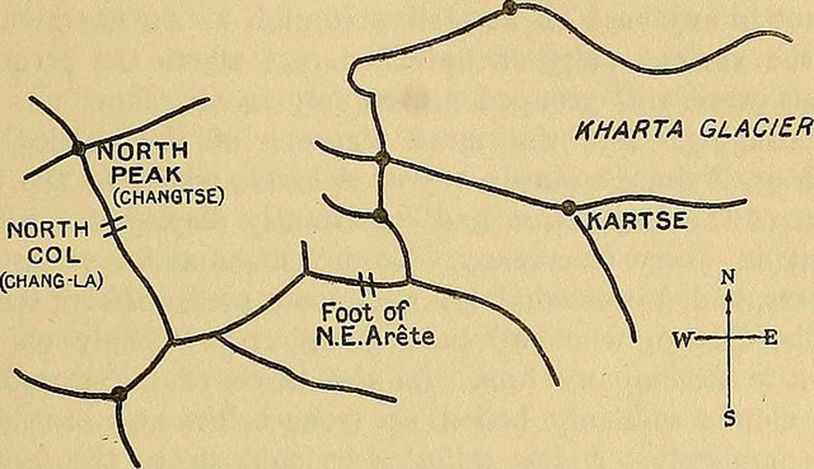 An early Everest map r fromoute 1921