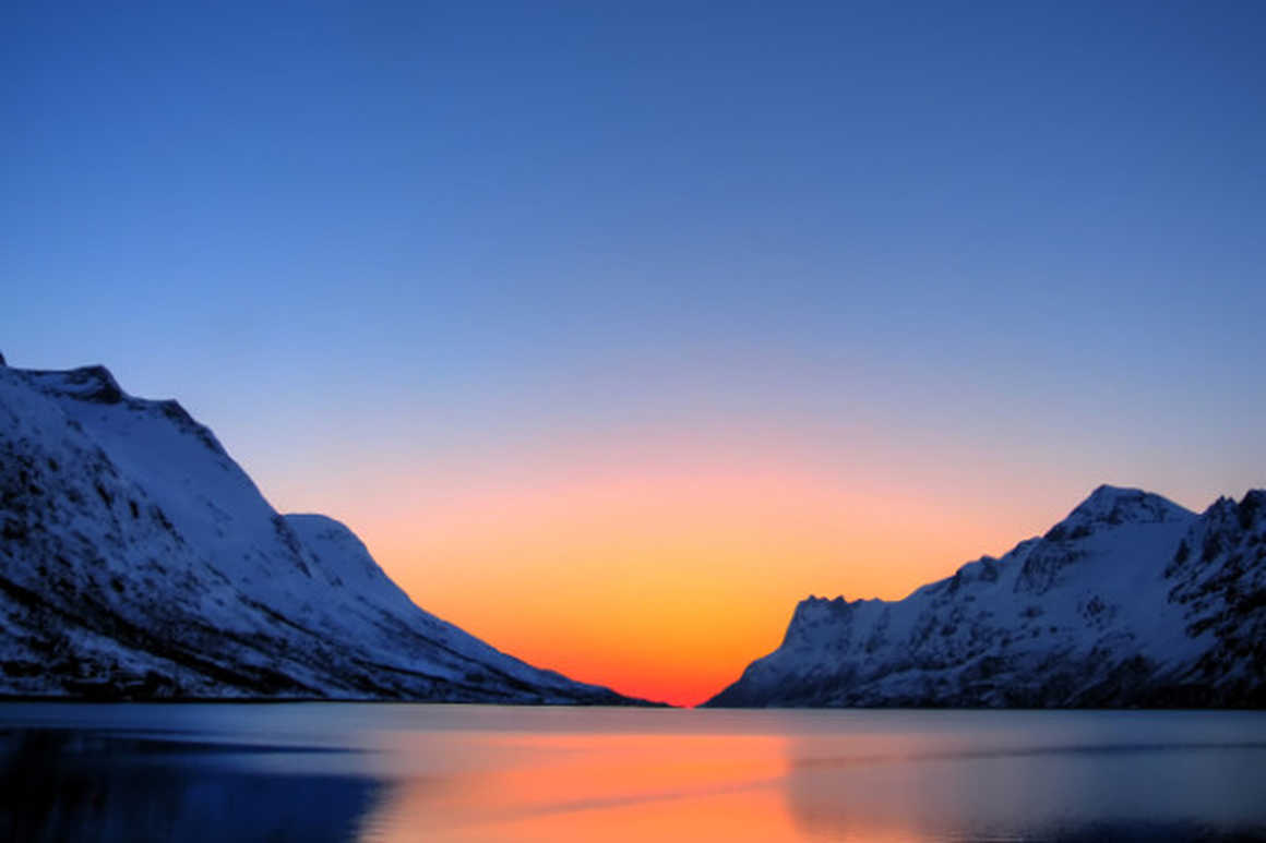 Antarctica sunset