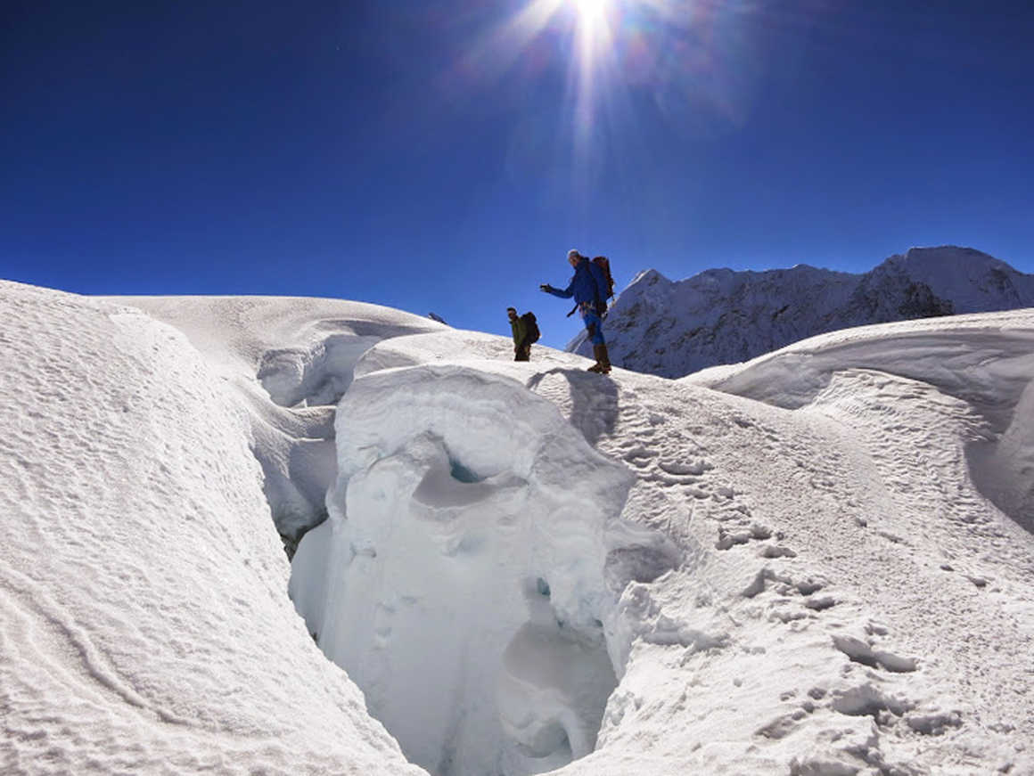 Ascent to the Island Peak, Nepal