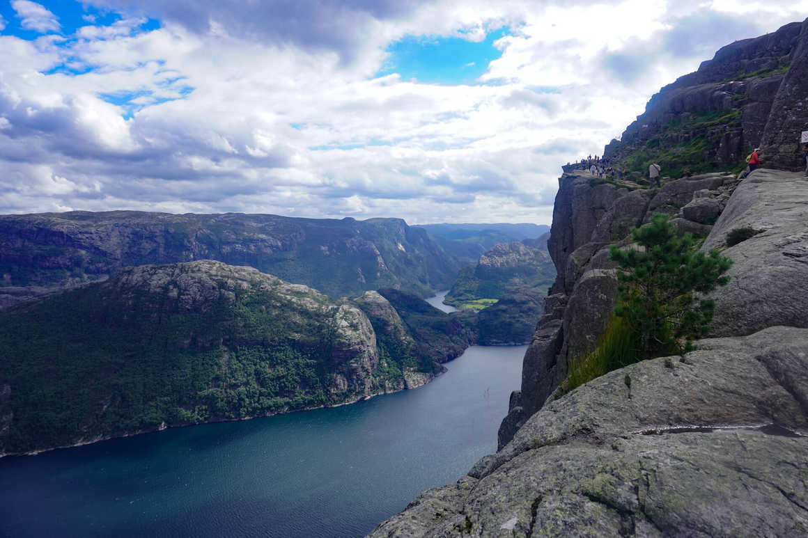 Cliffs near Preikestolen Norway