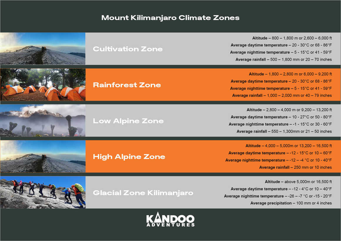Climate Zones on Kilimanjaro
