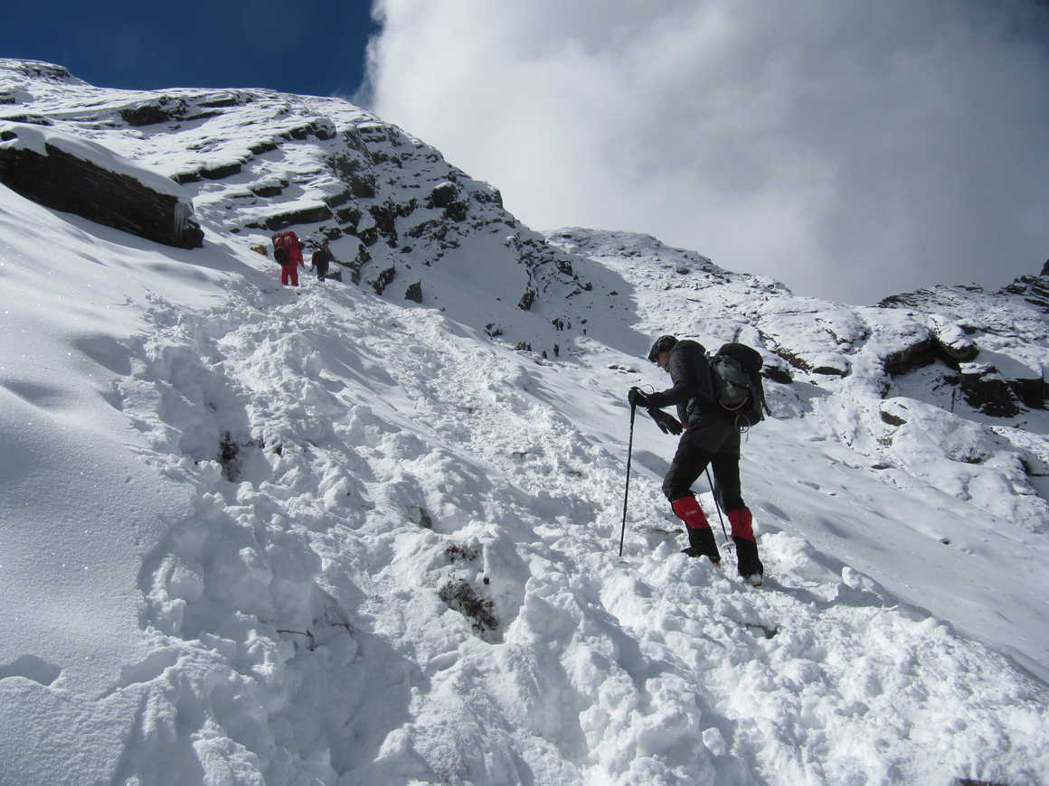 Climbing to Everest Base camp