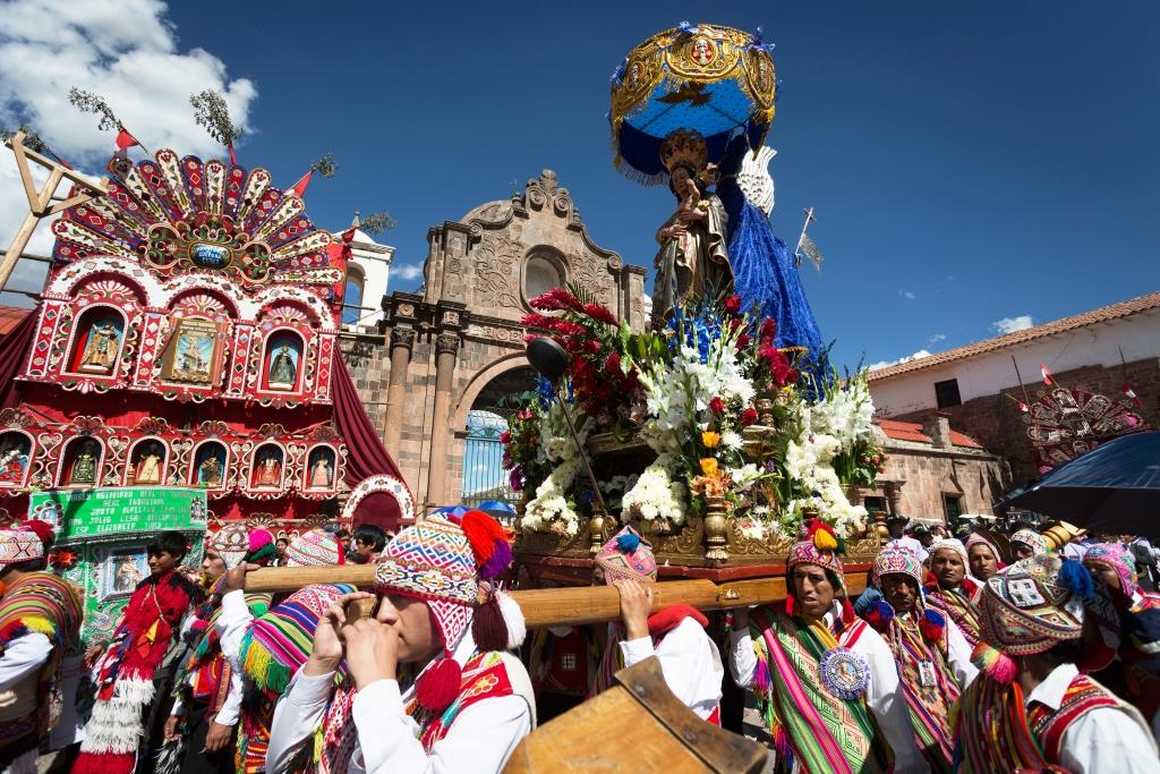 Cross festival in Peru