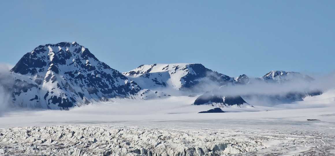 Glacial ice in Svalbard