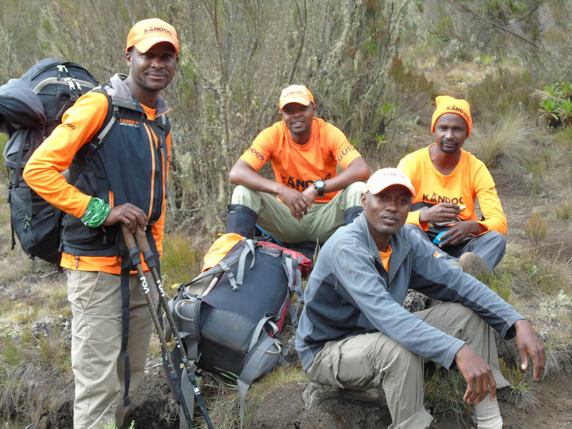Guides on the Lemosho Route at Kilimanjaro