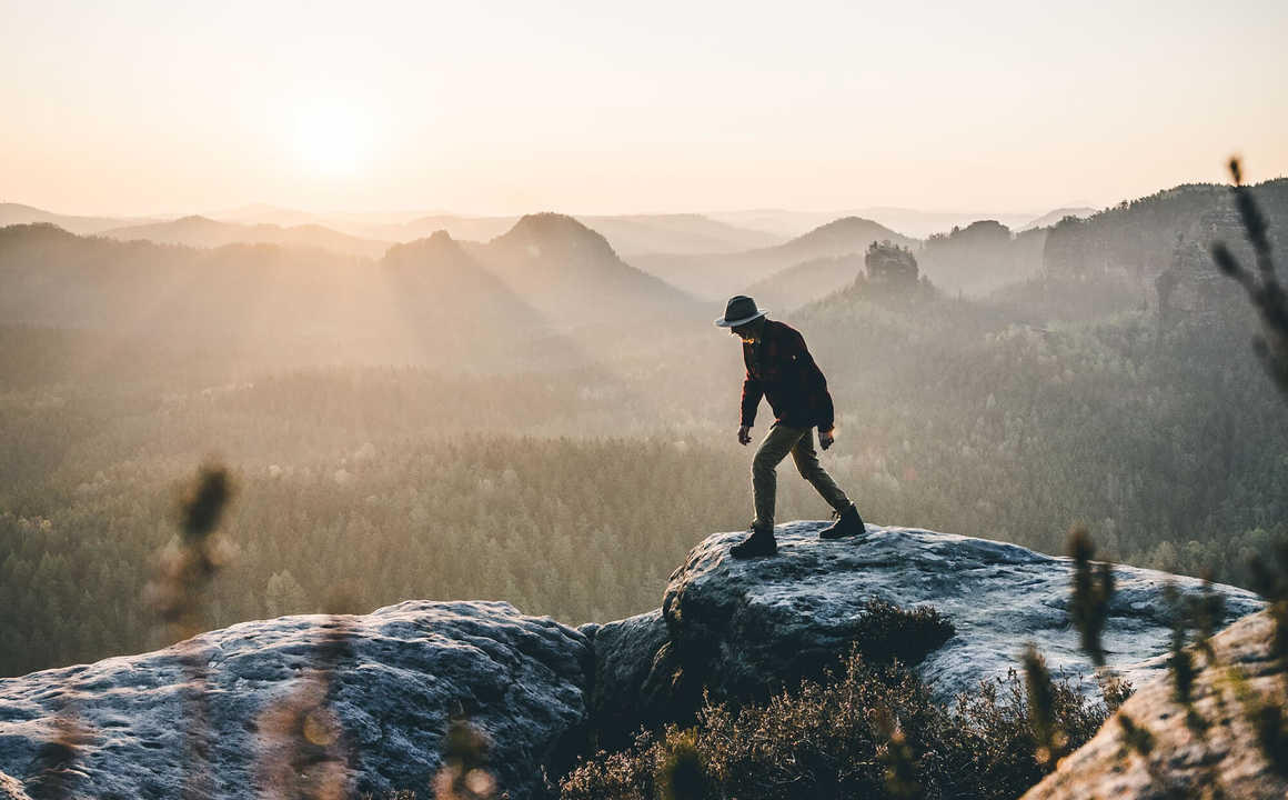 Hiker in the hills