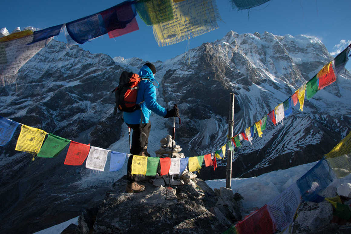 Hiker in the Langtang Valley