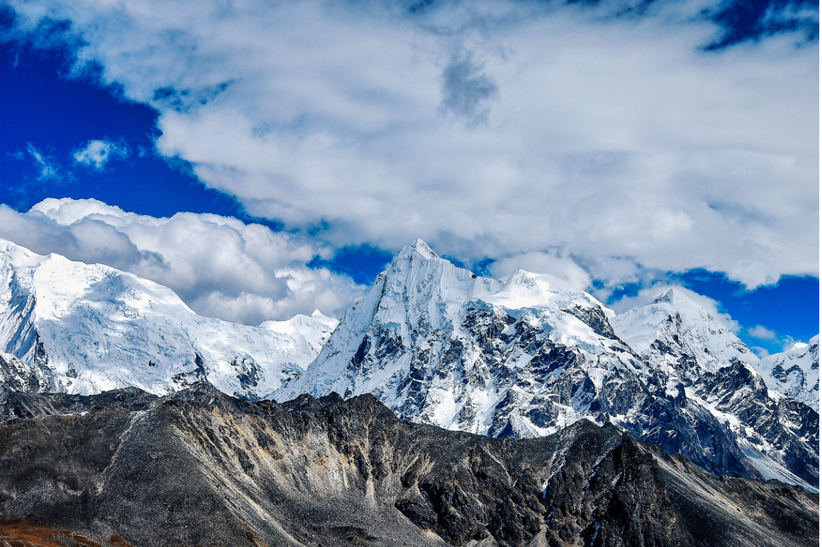 Himalayan Range with Yala Peak Mountain View