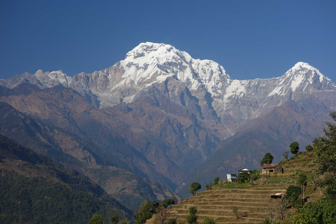 Impressive Dhaulagiri view during the Pool hill trek