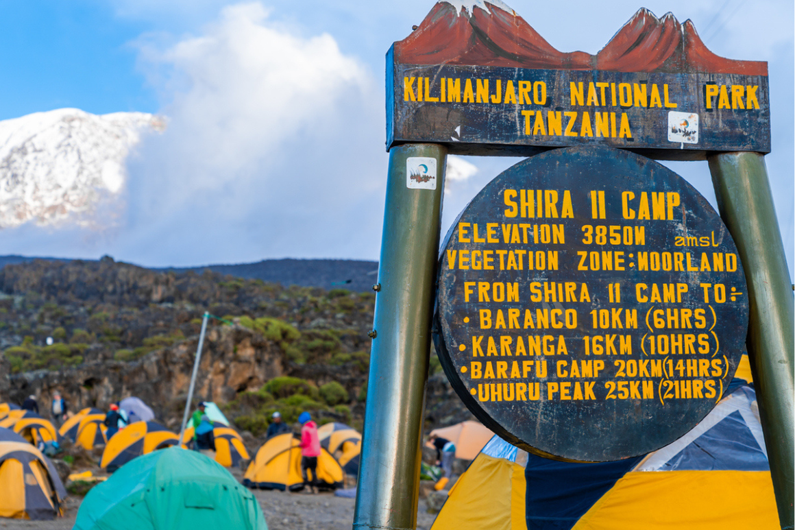 Kilimanjaro national park sign