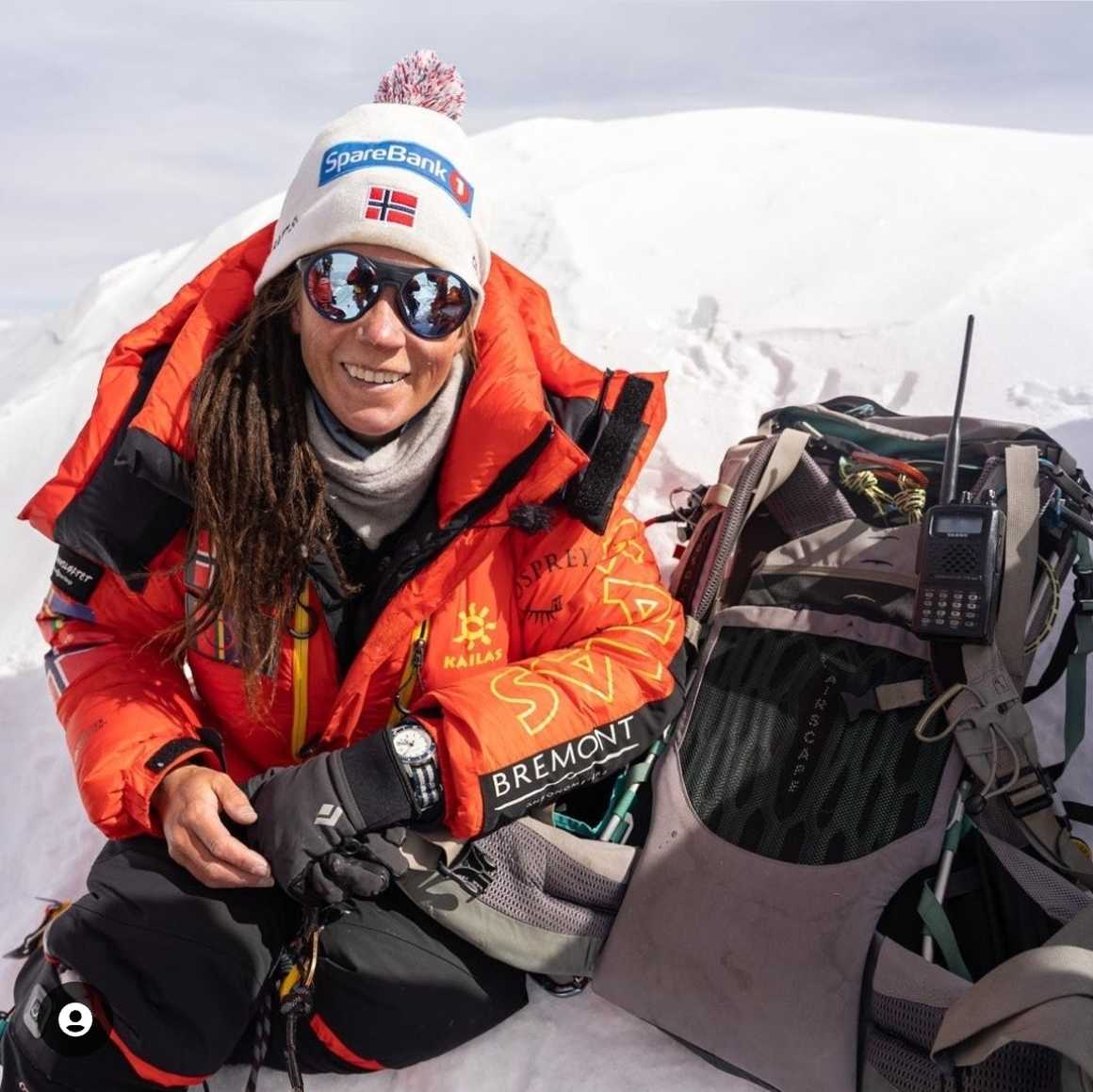 Kristin Harila on Shishapangma, Tibet