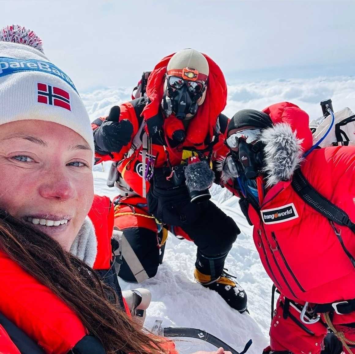 Kristin Harila with her team on Shishapangma, Tibet