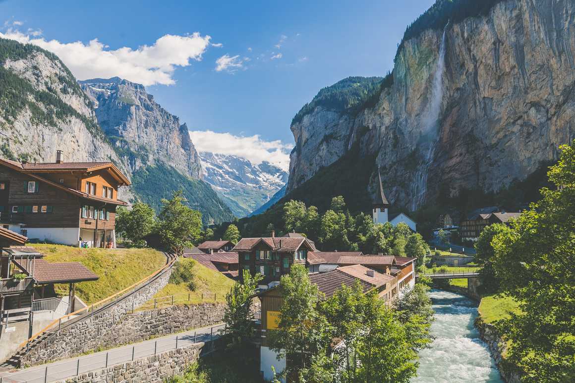 Lauterbrunnen village in Switzerland