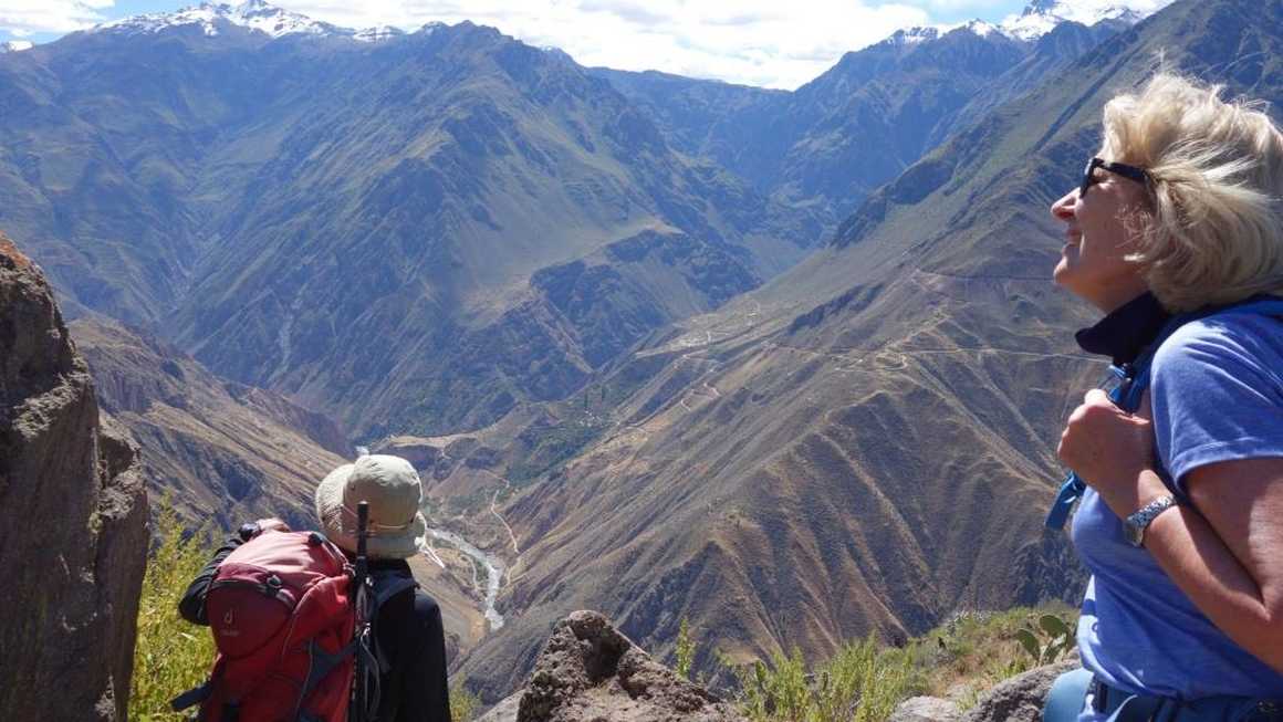 Looking down into Colca canyon