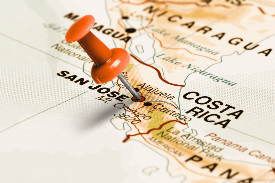 Map with pin pointing to San Jose