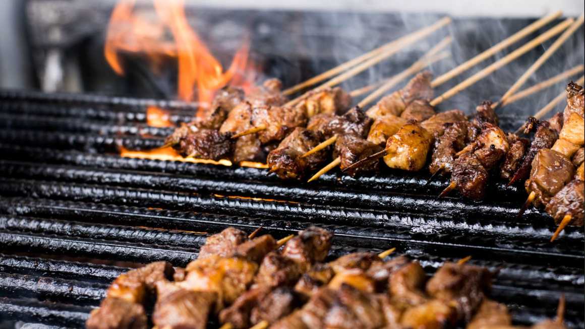 Mishkaki on the grill