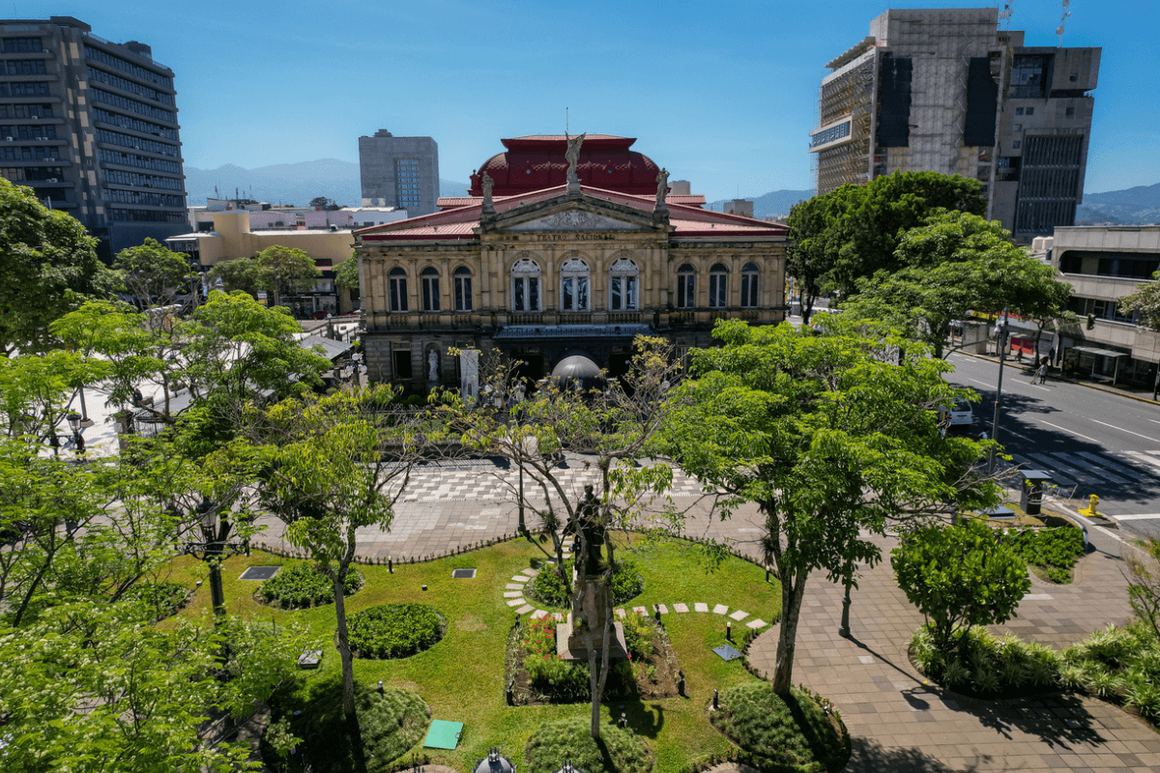 National theatre of Costa Rica and Plaza de la Cultura