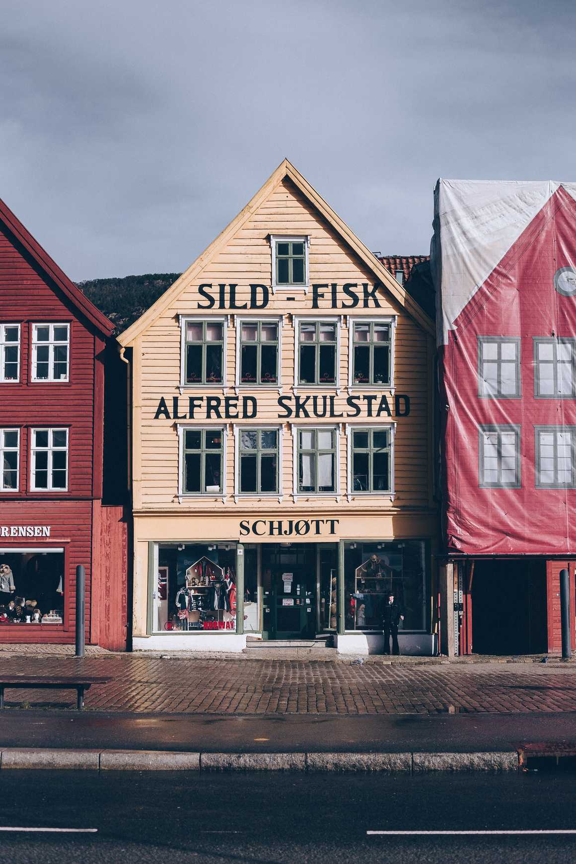 Old fashioned shop front in Bergen