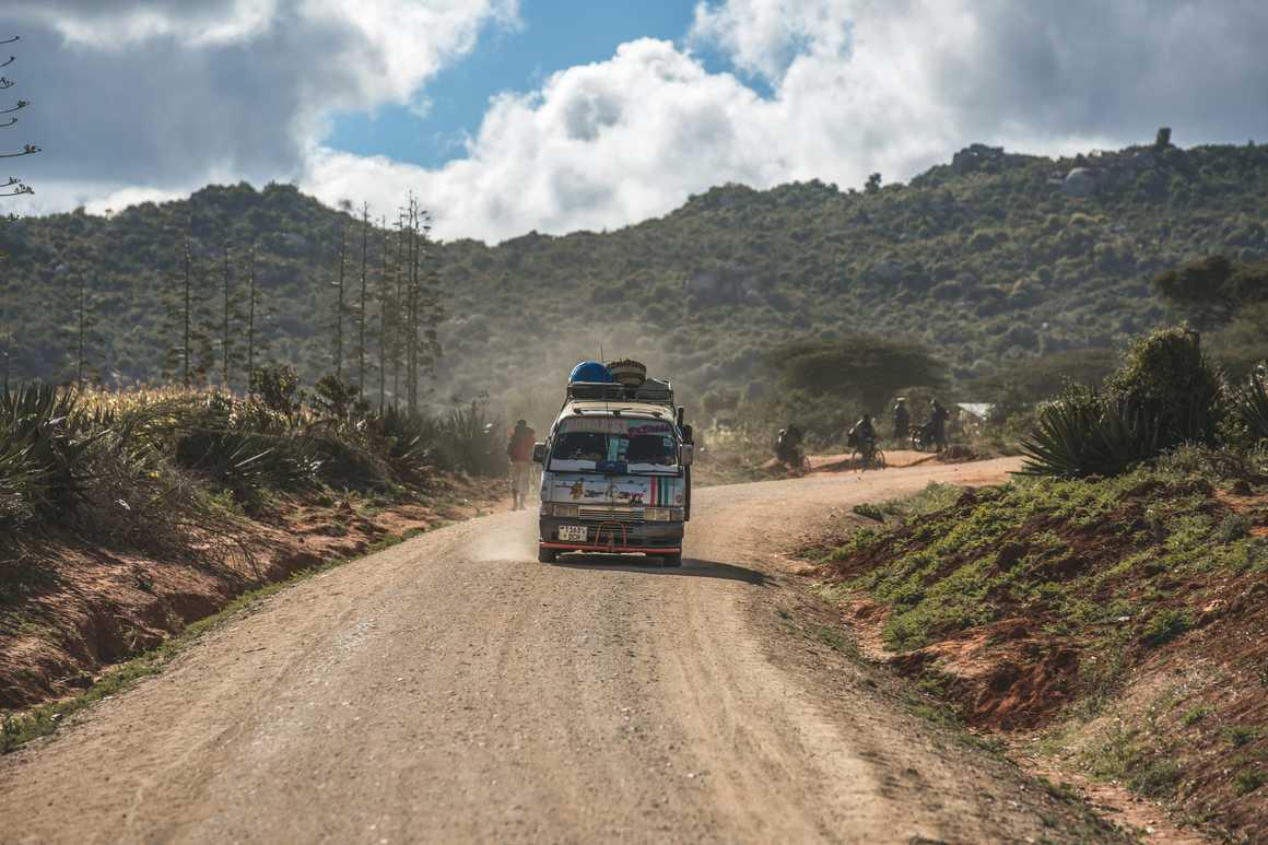 Overland bus in Tanzania