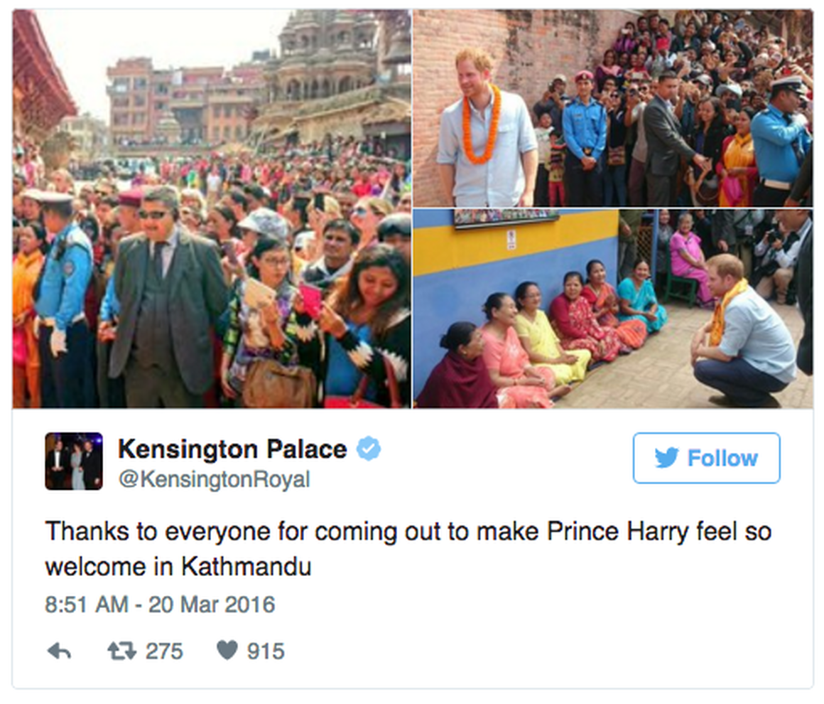 Prince Harry visits Nepal