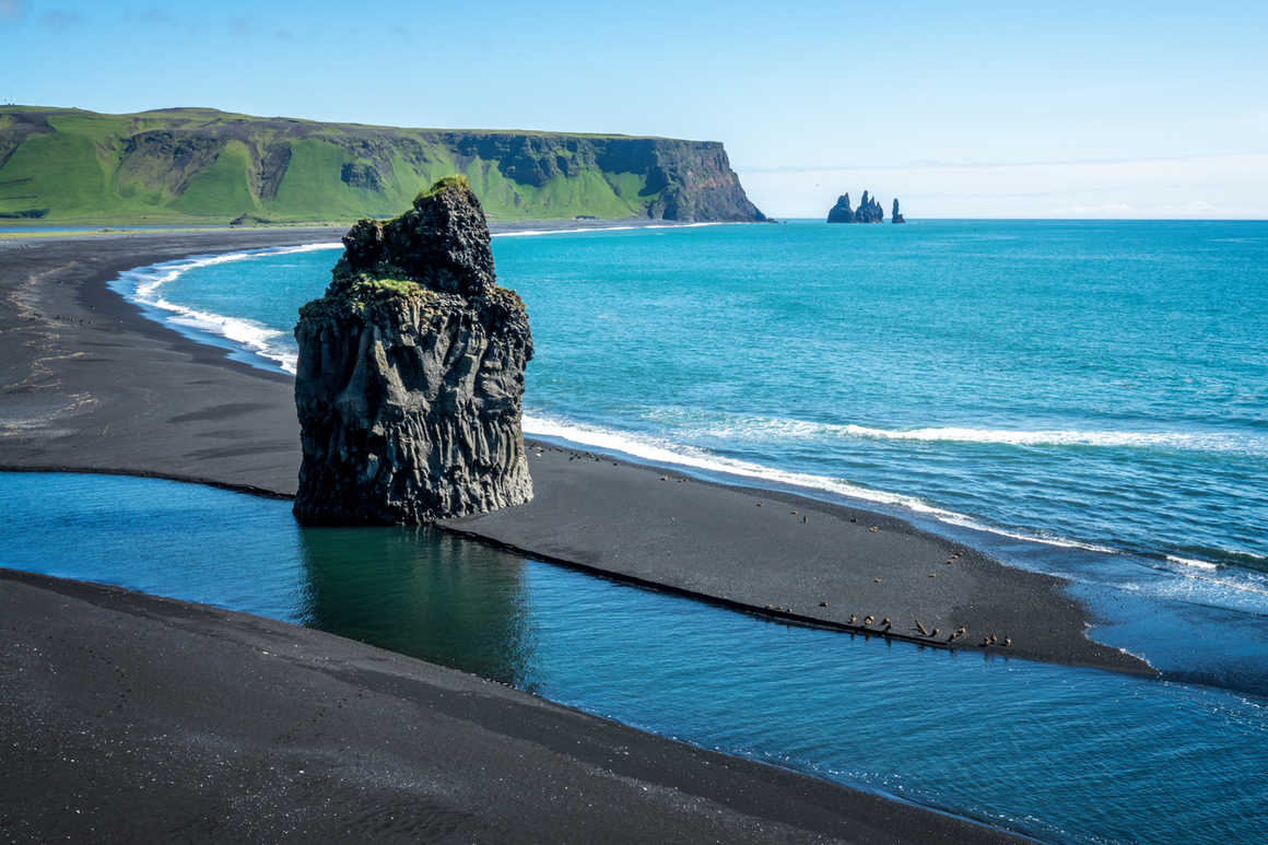 Reynisfjara - black sand beach in Iceland