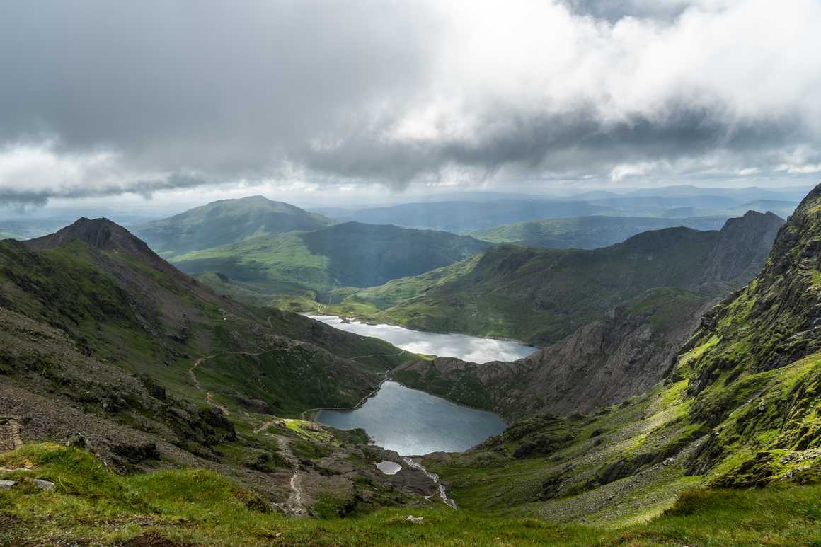 Snowdon looking down miners track