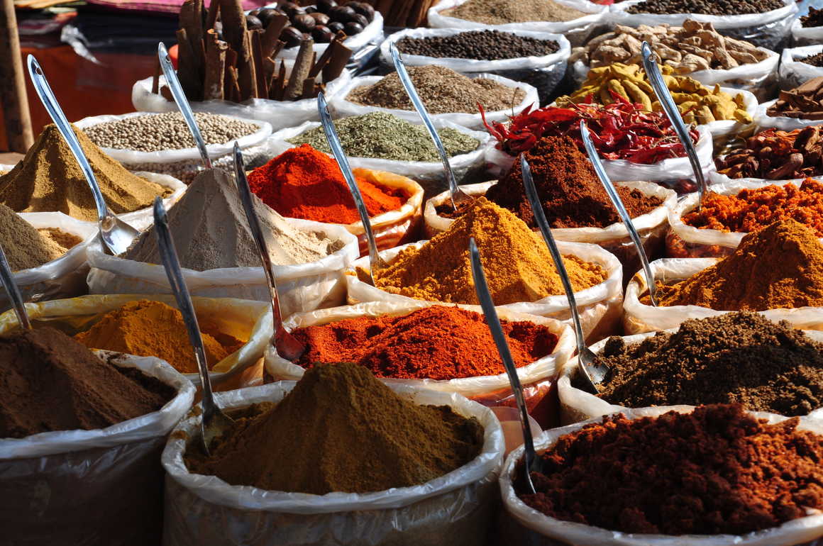Spices in a market in Bhutan