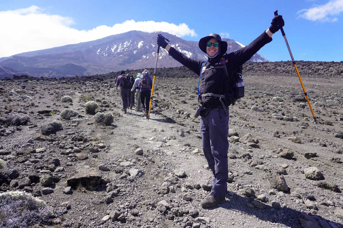 Staff member Dan on day 3 of climbing Kilimanjaro