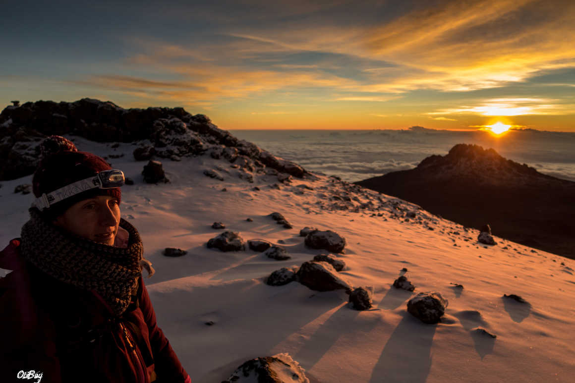 Sunrise on the summit of Kilimanjaro