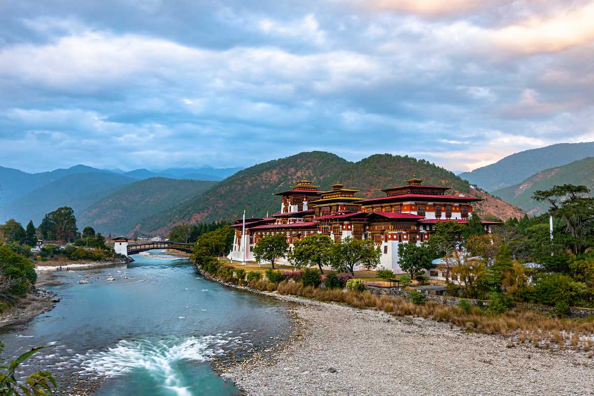 Temple in Punakha, Bhutan